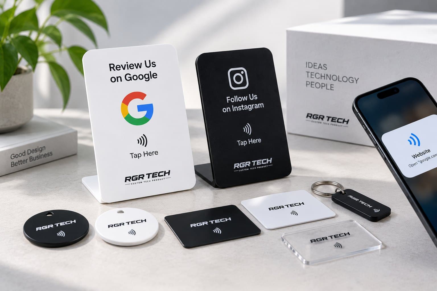 Standee dan tag NFC RGR Tech